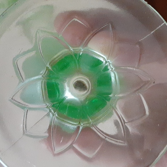 Set of 4 Vintage Indiana tiara footed ice tea glasses,light jade green color - Picture 3 of 7